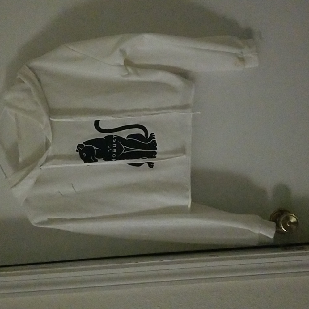 NWOT White cropped hoodie (M)